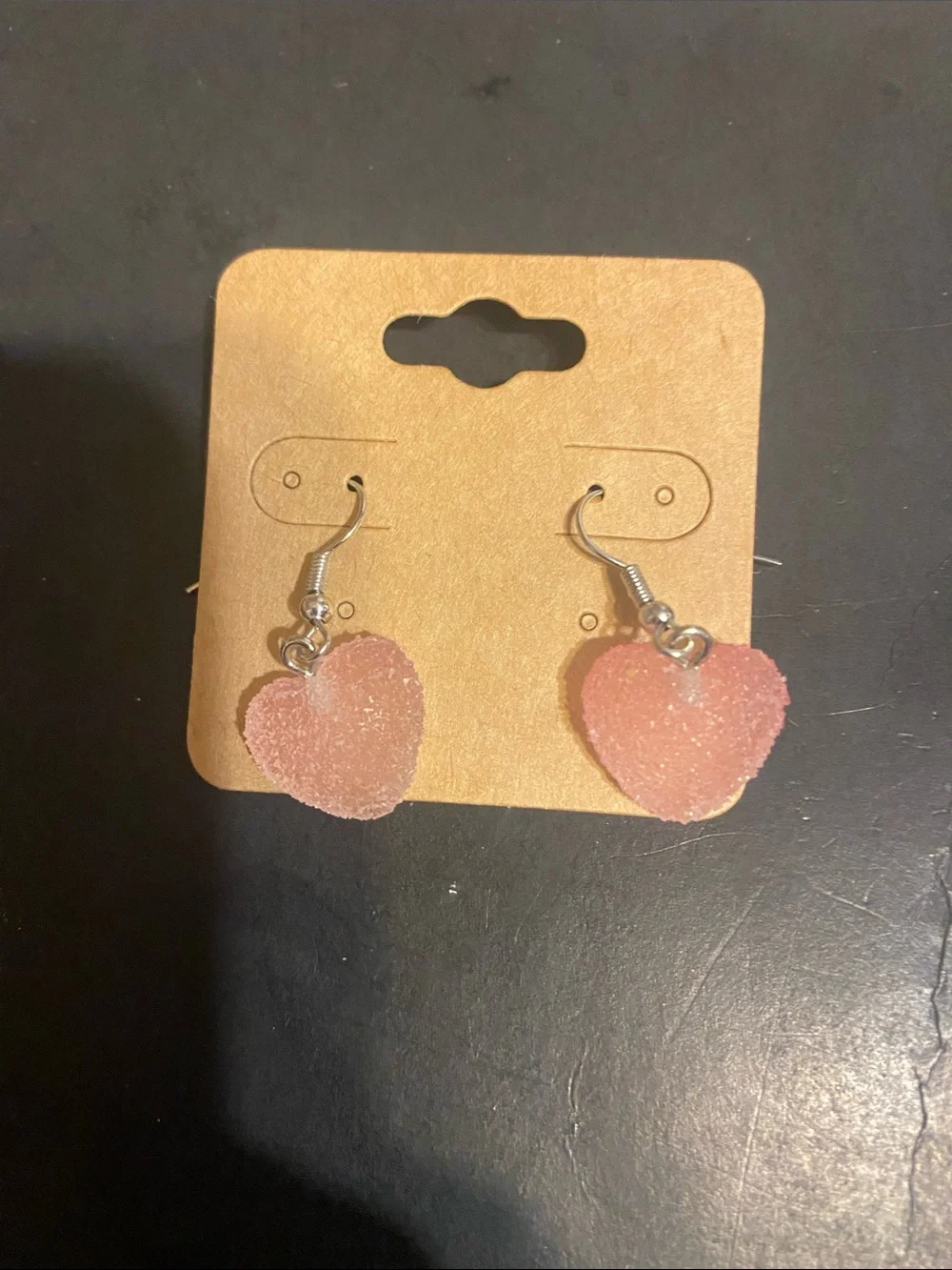 Kids Pink Heart & Ice Cream Dangle Earrings - Cute Kids Accessories